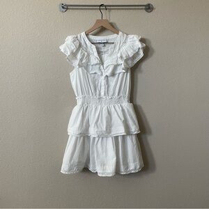 LoveShackFancy x Target Embroidered Ruffle Tiered Mini Dress Sz:M White